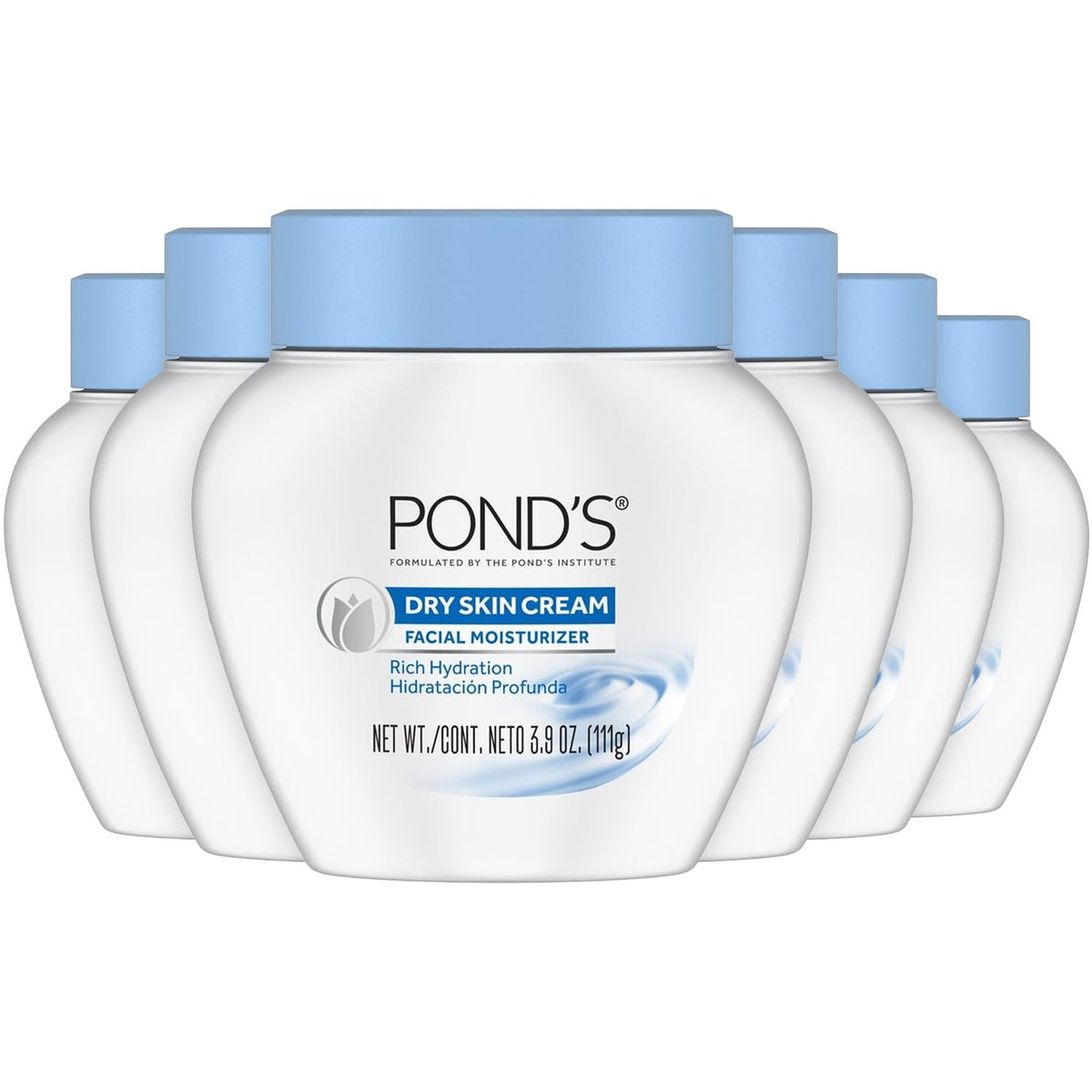 POND'S Dry Skin Cream 6-Pack front view showing all jars