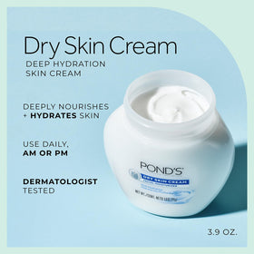 POND'S Dry Skin Cream application on skin showing hydration