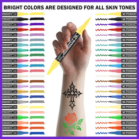 Ponhey Temporary Tattoo Markers set displayed on a table