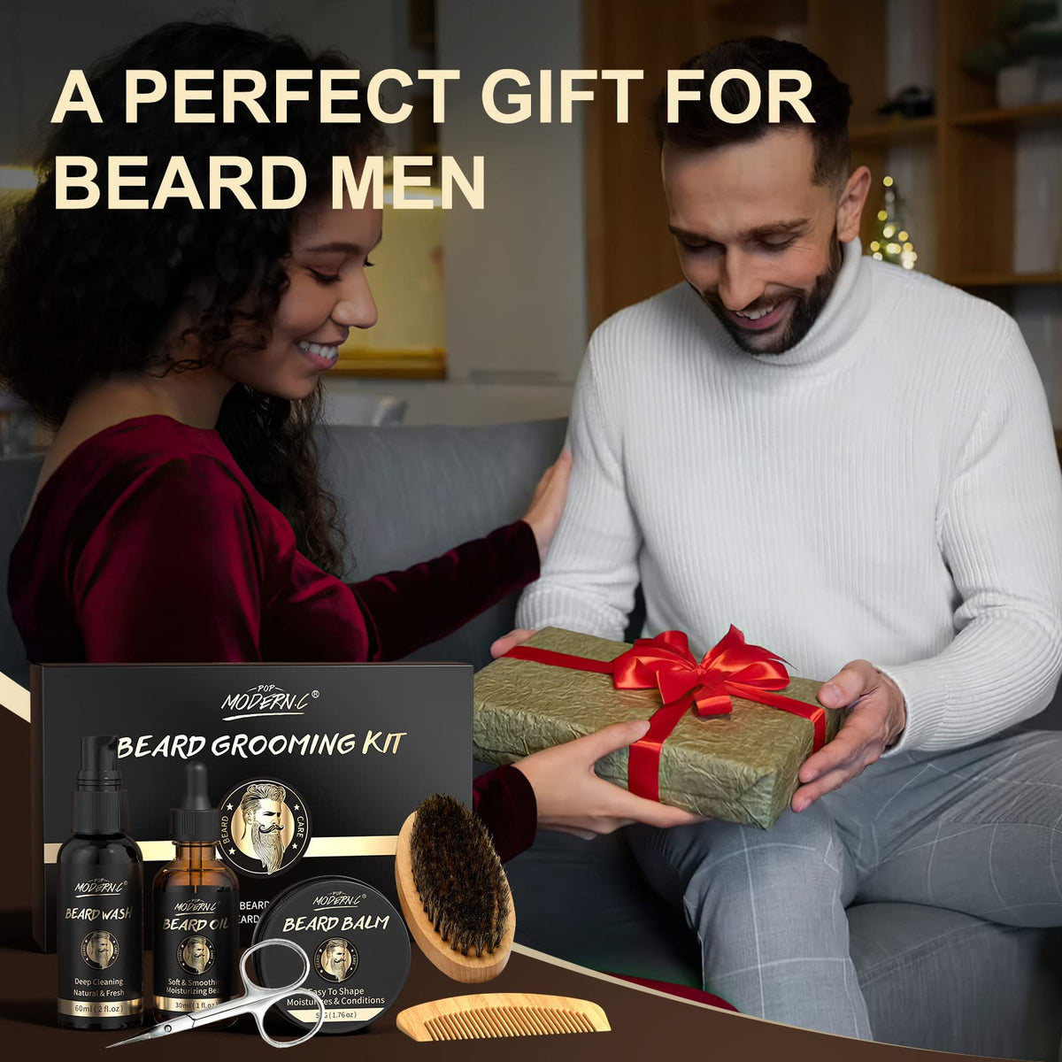 POP MODERN.C Beard Growth Kit packaging