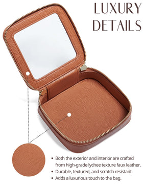 Popvibe Clear Makeup Bag compact size comparison