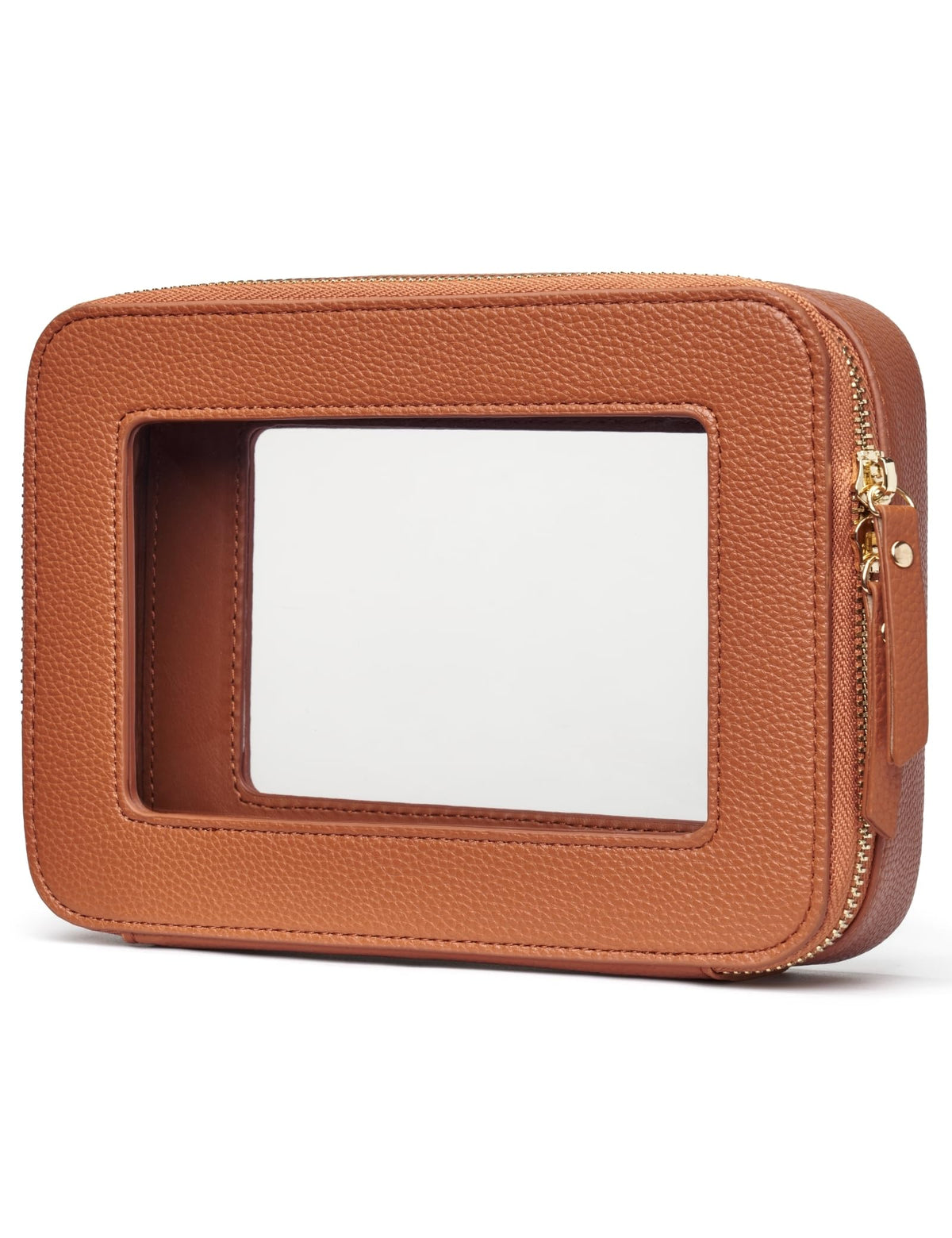 Popvibe Clear Makeup Bag front view with zipper