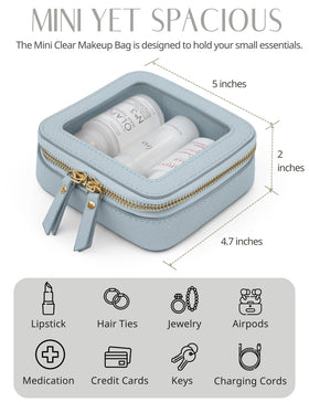 Popvibe Clear Makeup Bag lifestyle scene on a desk