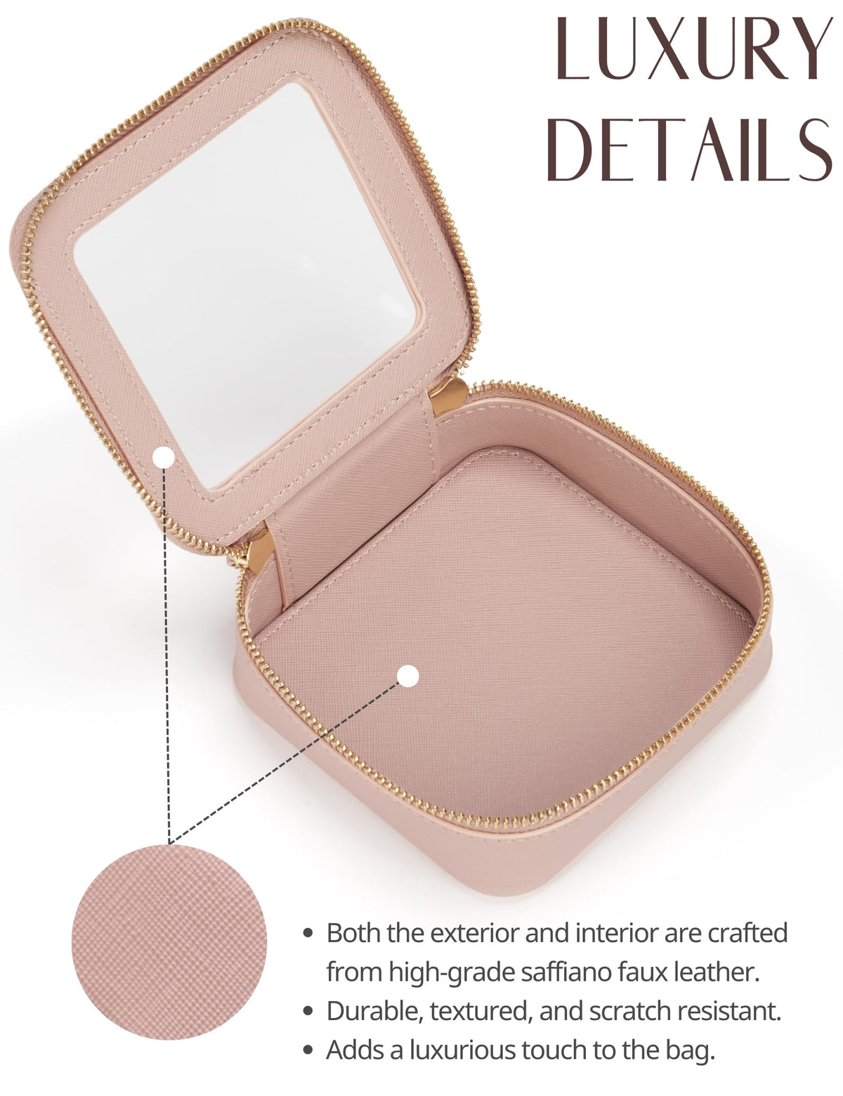 Popvibe Clear Makeup Bag set displayed against a white background