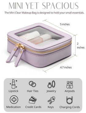 Popvibe Clear Makeup Bag Set displayed with accessories