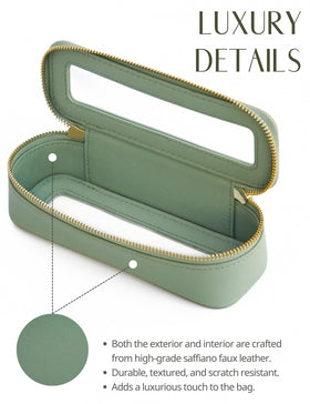 Popvibe Clear Makeup Bag slim design with contents