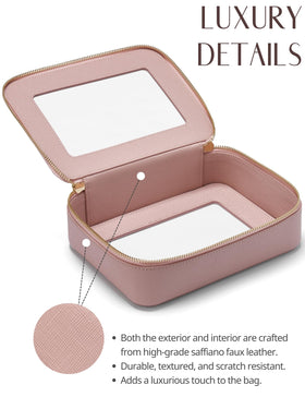 Popvibe Clear Makeup Case back view