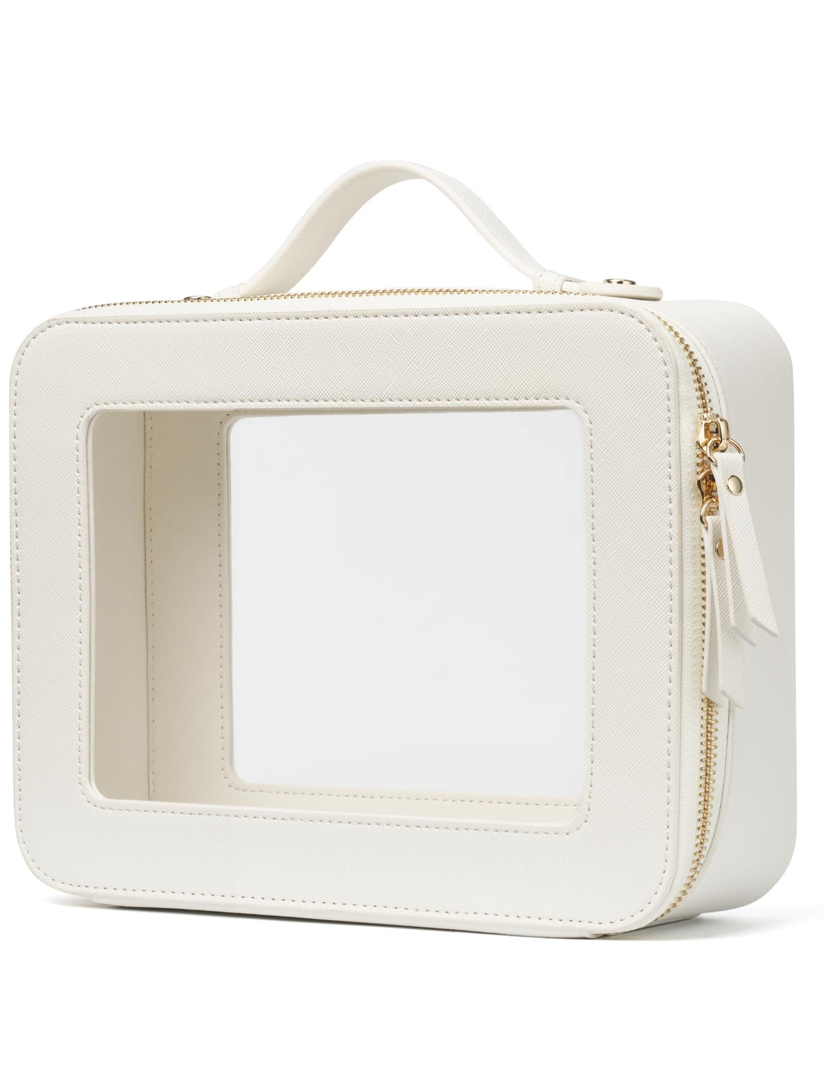 Popvibe Clear Makeup Case front view with zipper
