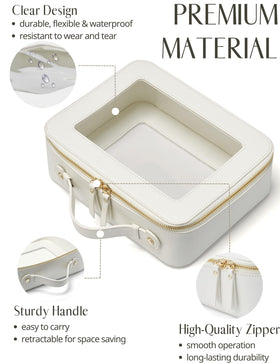 Popvibe Clear Makeup Case interior showing spacious design