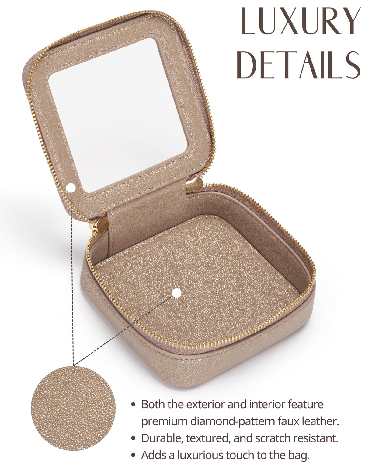 Popvibe Clear Makeup Case Mini and Medium sizes together
