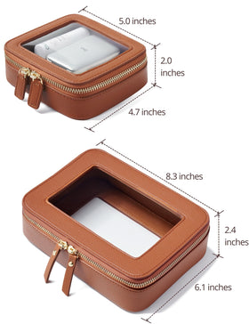 Popvibe Clear Makeup Case Mini size front view