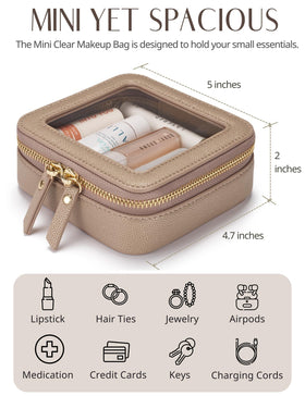 Popvibe Clear Makeup Case on a travel bag background