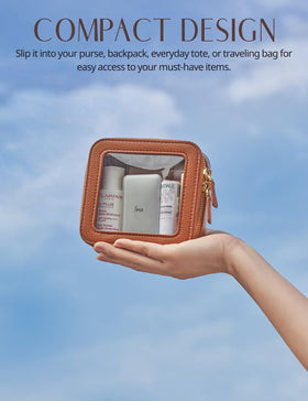 Popvibe Clear Makeup Case showing transparent design