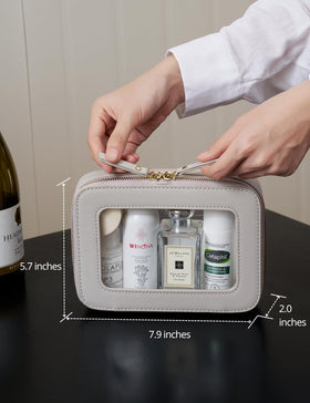 Popvibe Clear Makeup Case side view showcasing clear panel