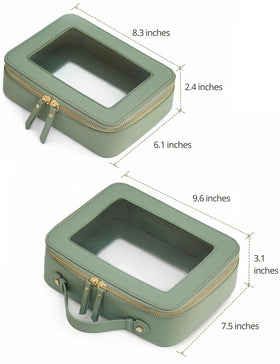 Popvibe Clear Toiletry Bag large size front view