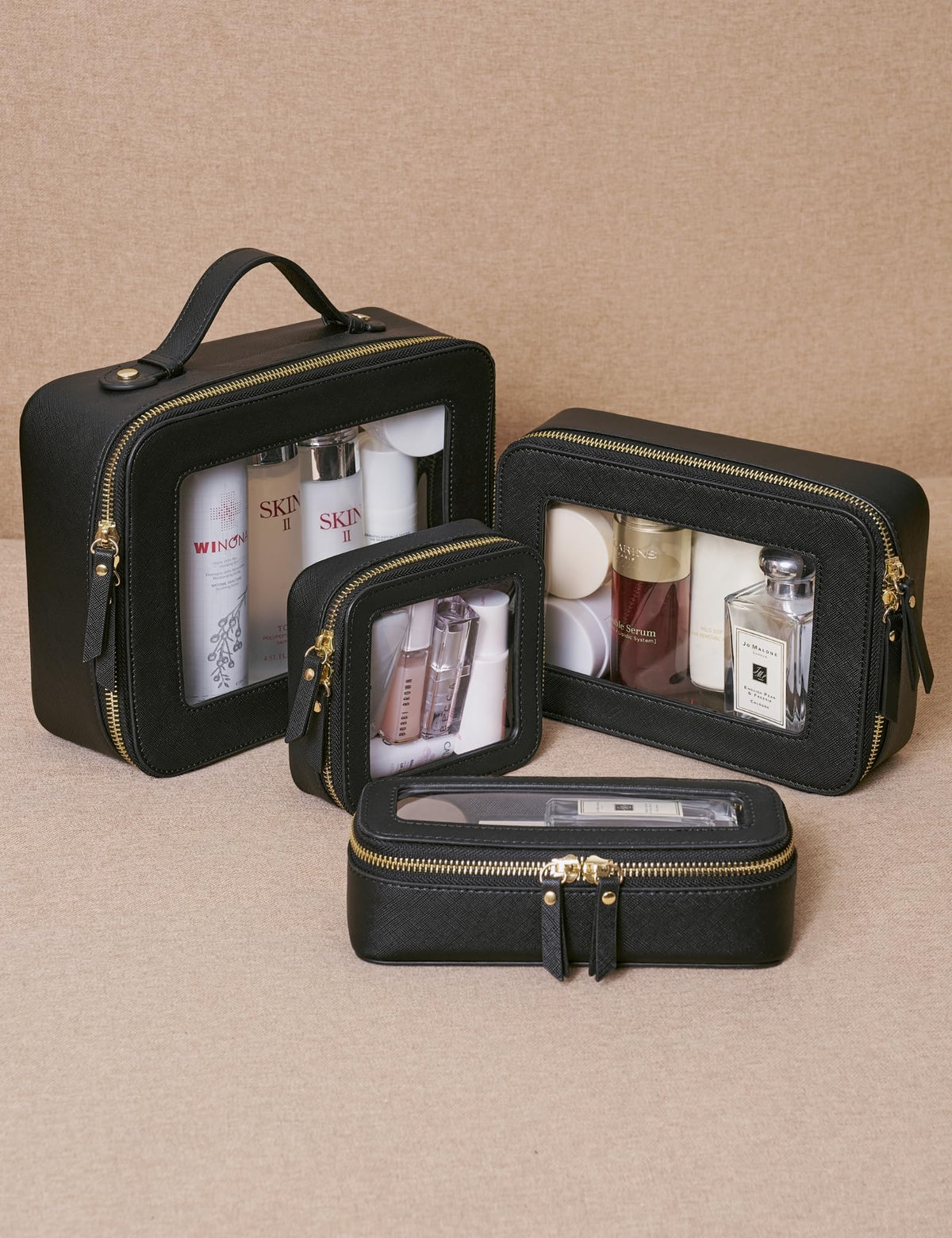 Popvibe Cosmetic Bag with various small items