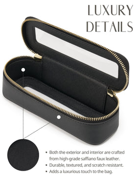 Popvibe Makeup Brush Case open showing interior