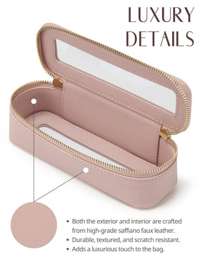 Popvibe Makeup Brush Travel Case on a bathroom counter