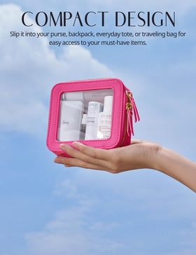 Popvibe Mini Makeup Bag lifestyle scene with purse