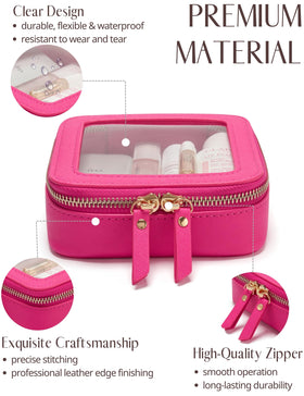 Popvibe Mini Makeup Bag showing zipper and gold hardware