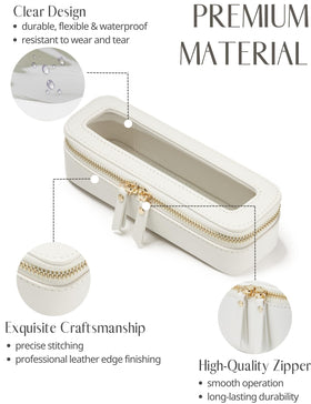 Popvibe Slim Makeup Brush Bag open with cosmetics inside
