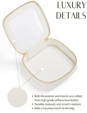 Popvibe Small Clear Makeup Bag in a travel bag