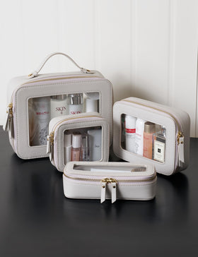 Popvibe Small Cosmetic Bag in a backpack for easy access