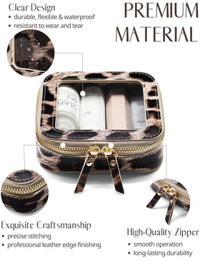 Popvibe Small Makeup Bag clear material close-up
