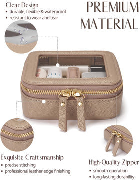 Popvibe Small Makeup Pouch open view showing essentials