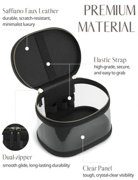 Popvibe Travel Makeup Bag compact size next to everyday items