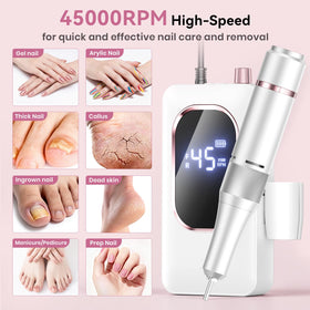Portable Hoxida Nail Drill with pen holder for organization