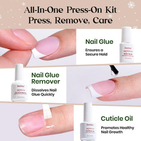Portable mini nail lamp included in Beetles Red French Tip Nails kit