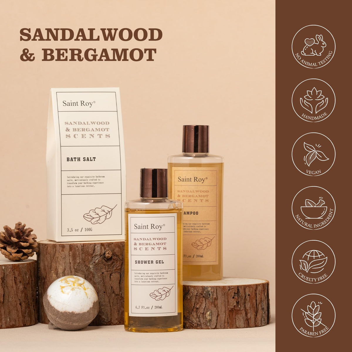 Portable PU leather wallet included with the bath gift set