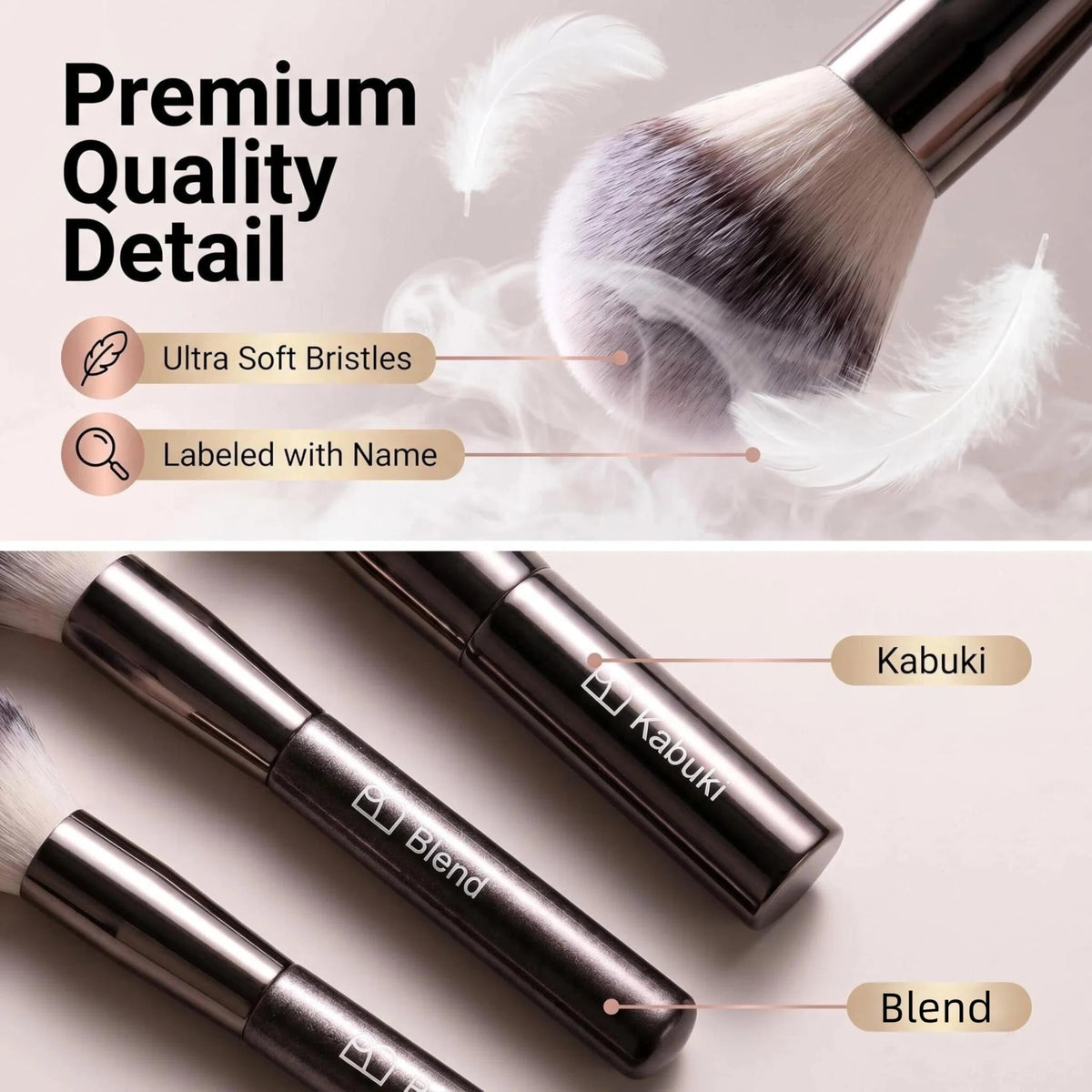 Portable travel case for BS-MALL makeup brush set