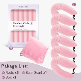 Posicurly curlers in use on long hair