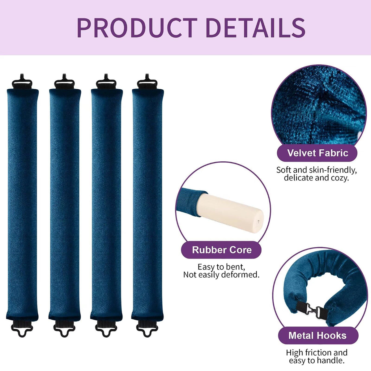 posicurly Heatless Curls Overnight Hair Curlers packaging