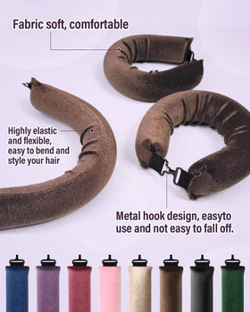 posicurly Heatless Hair Curler rolled up on a pillow