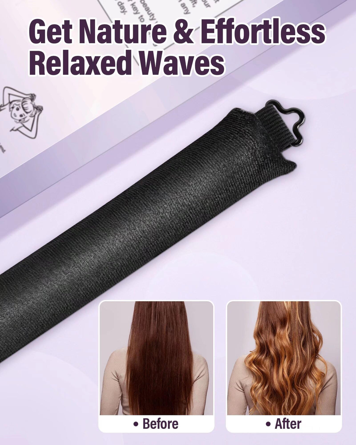 posicurly Heatless Hair Curlers in plush satin velvet