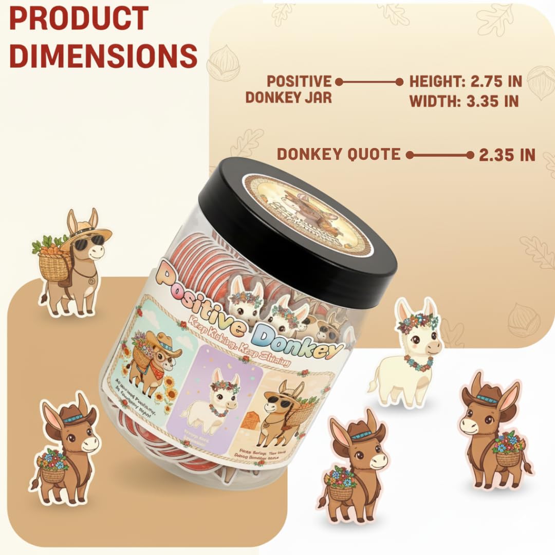 Positive Donkey Jar as a gift with a festive wrapping
