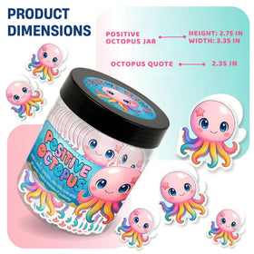Positive Octopus Jar with affirmation cards ready to inspire
