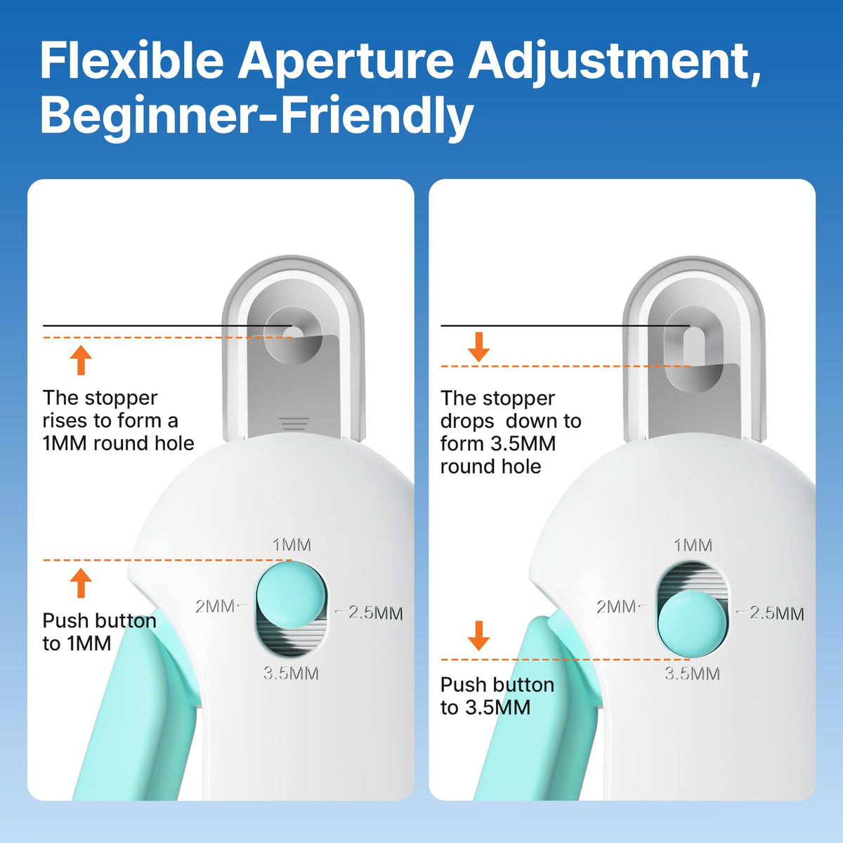 Potaroma Cat Nail Clipper with ergonomic handle in soft blue