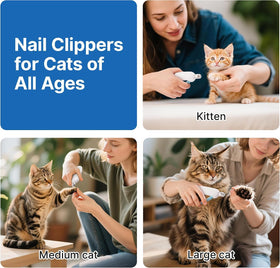 Potaroma Cat Nail Clipper with safety guard preventing nail clippings