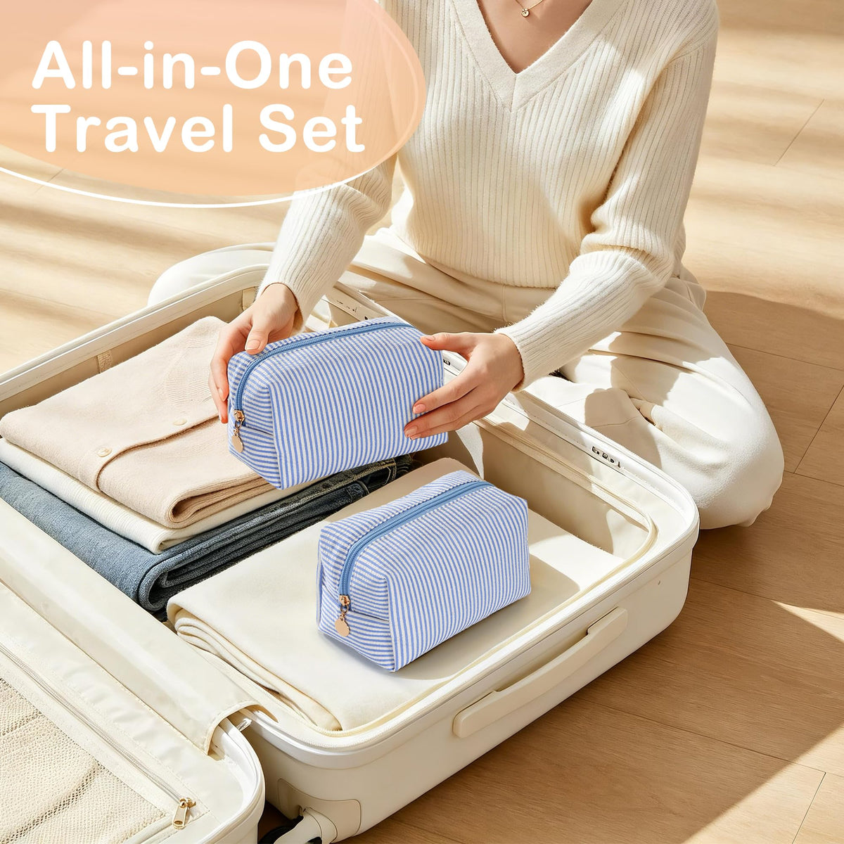 Pouch holding pens and desk accessories