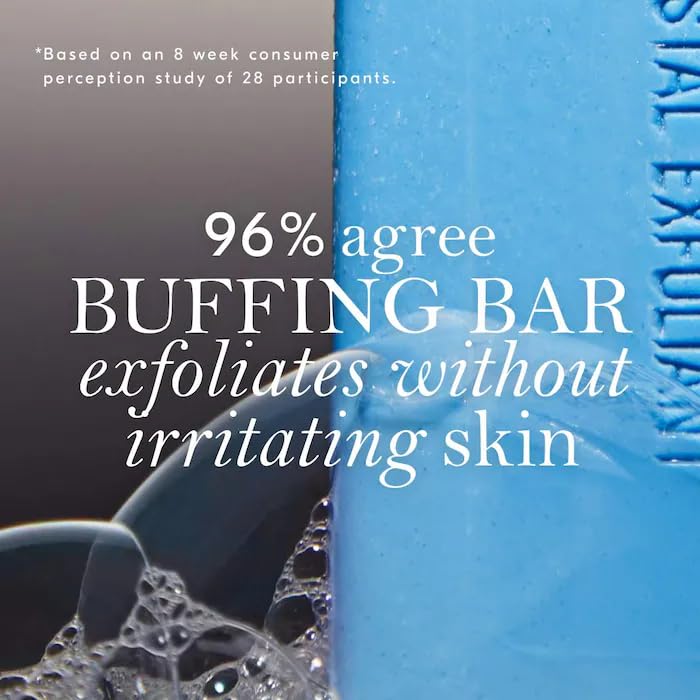 Pousutong Buffing Bar Microcrystal Exfoliant in use on skin