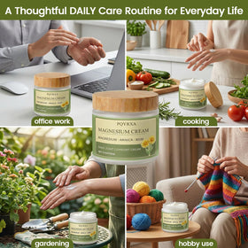 PQYRXA Magnesium Chloride Nerve Relief Cream application on hands
