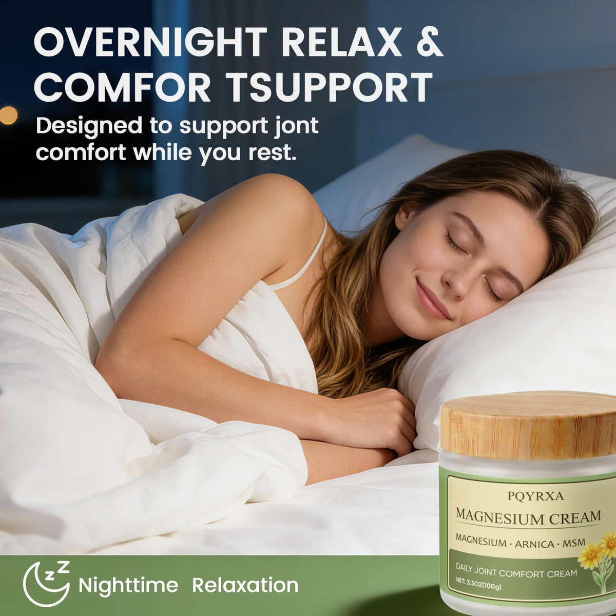 PQYRXA Magnesium Chloride Nerve Relief Cream with natural herbs
