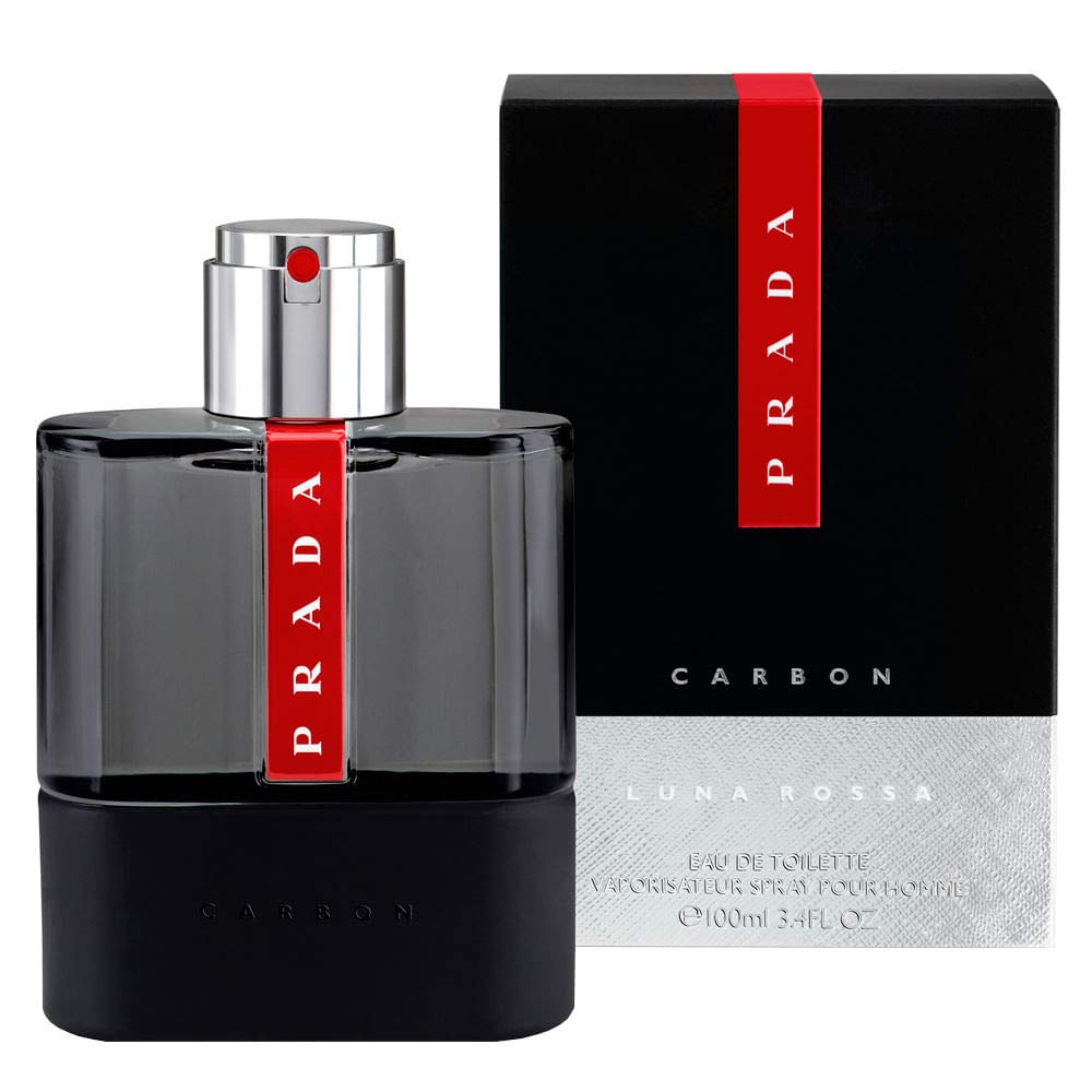 Prada Luna Rossa Carbon bottle side view