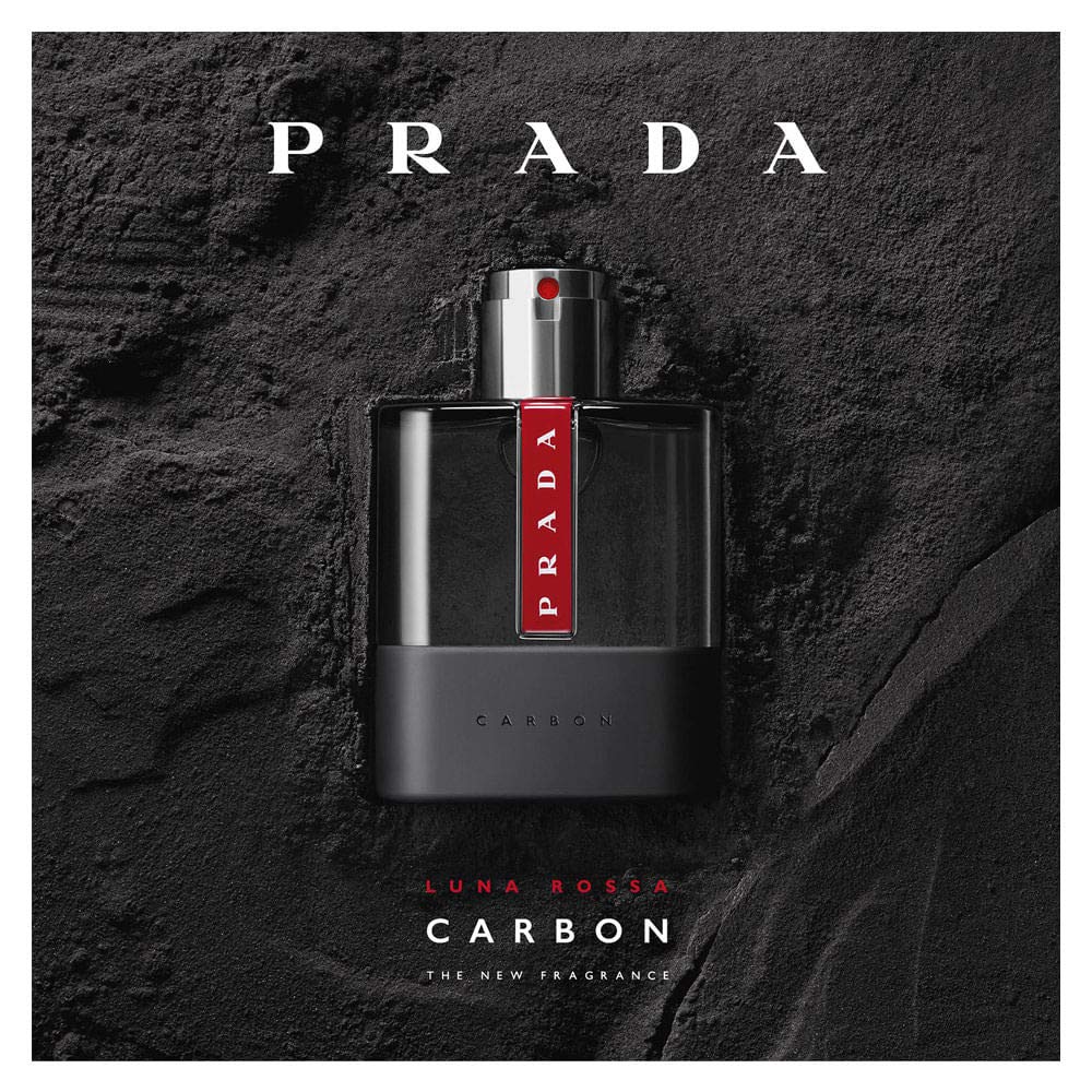 Prada Luna Rossa Carbon Eau de Toilette Spray with background