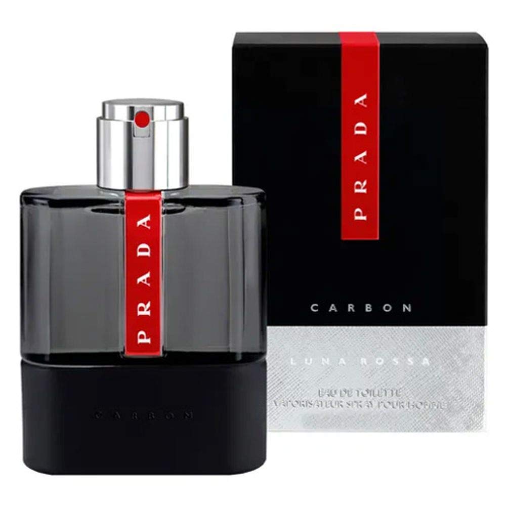 Prada Luna Rossa Carbon Pour Homme 1.7 oz EDT Spray bottle side view
