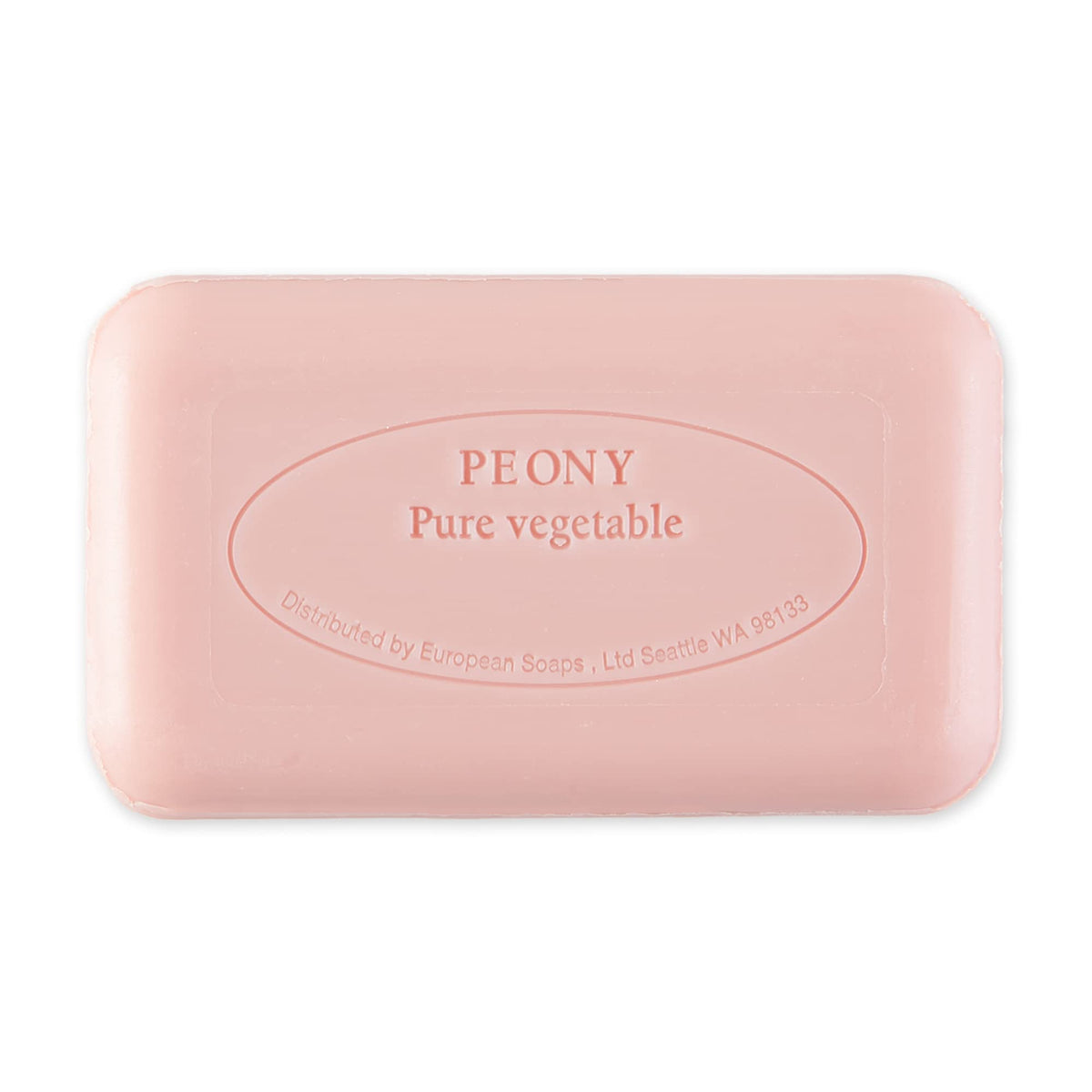 Pre de Provence Artisanal Soap Bar in Peony scent, front view